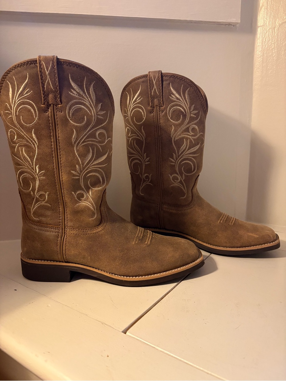 Twisted X WTH0012 Women’s 7.5 B Top Hand Western Cowboy Boots Brown Leather